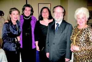 Algerian Ambassador Sid Ali Ketrandji, UAE Ambassador H.E. Saeed Al Nuwais, Colombian Ambassador Cardenas, and Maria Weidinger (Austria).