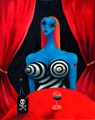 Blue-Girl-with-Wine-Tim-Burton