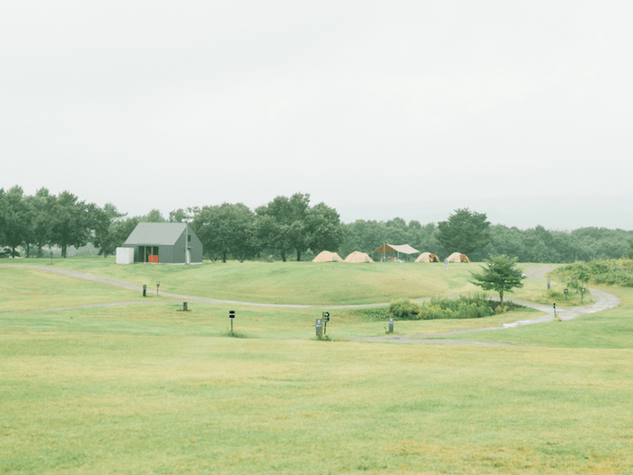 tents on camping ground in niigata