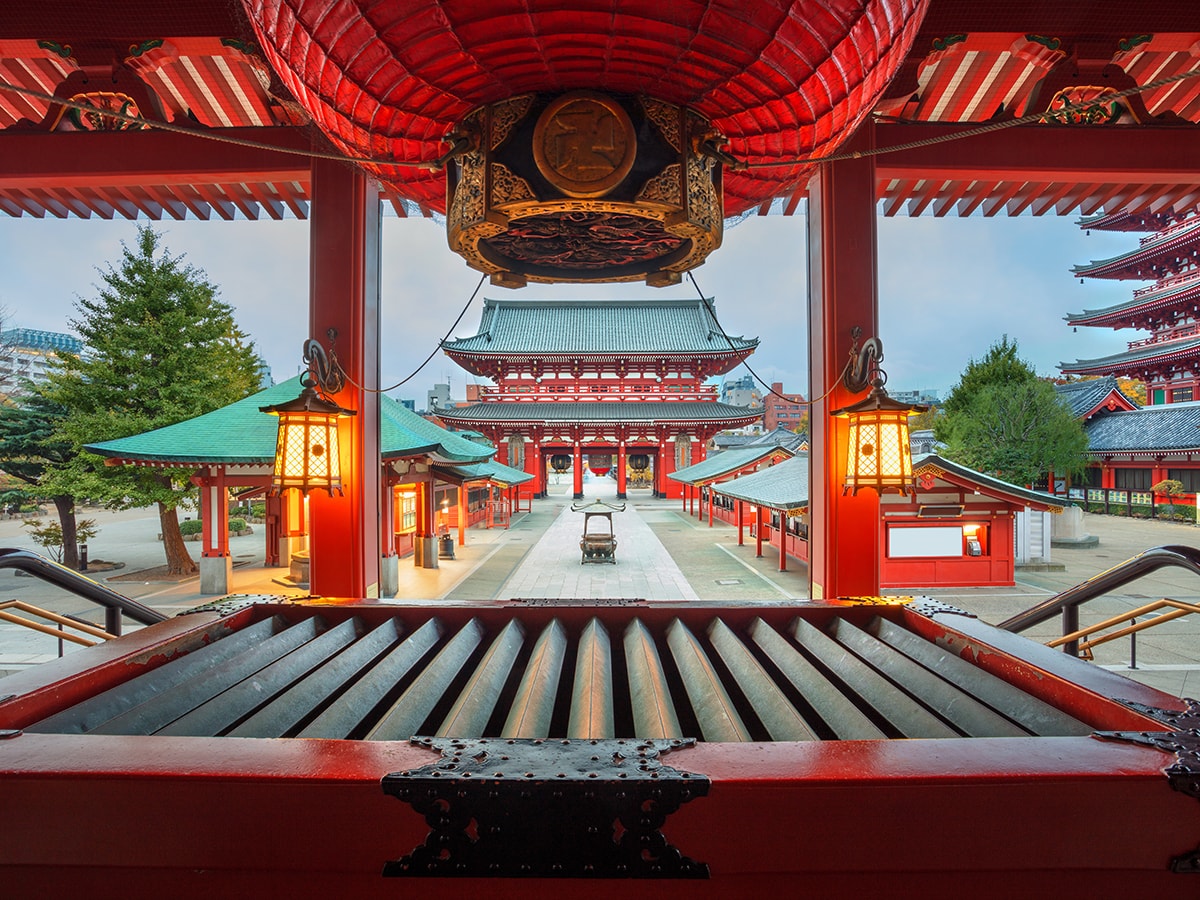 a view of sensoji temple in Asakusa