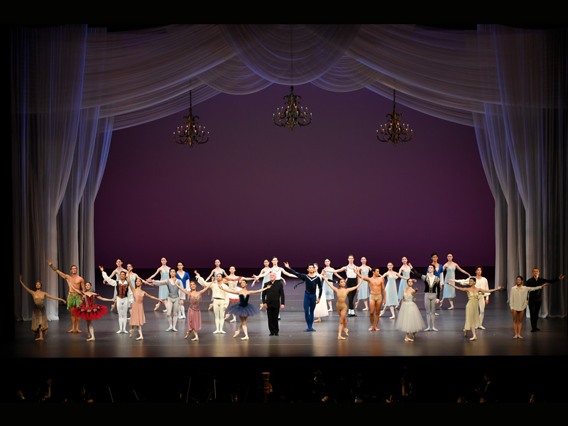 Ballerinas perform the ballet Asteras at New National Theatre Tokyo