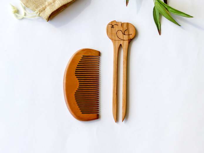 Japanese wooden combs are traditional art form