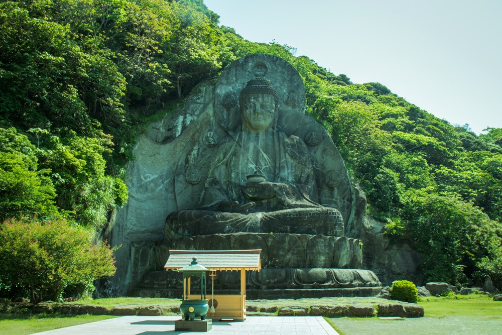 Daibutsu statue at Mount Nokogiri in Chiba