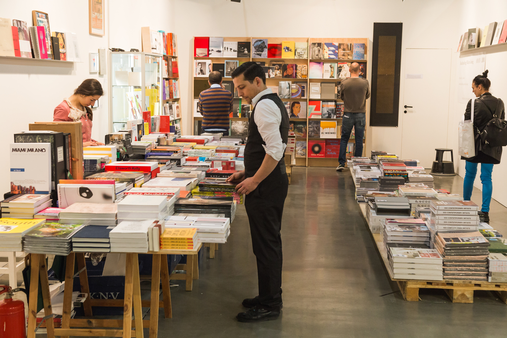 People browsing at a book fair