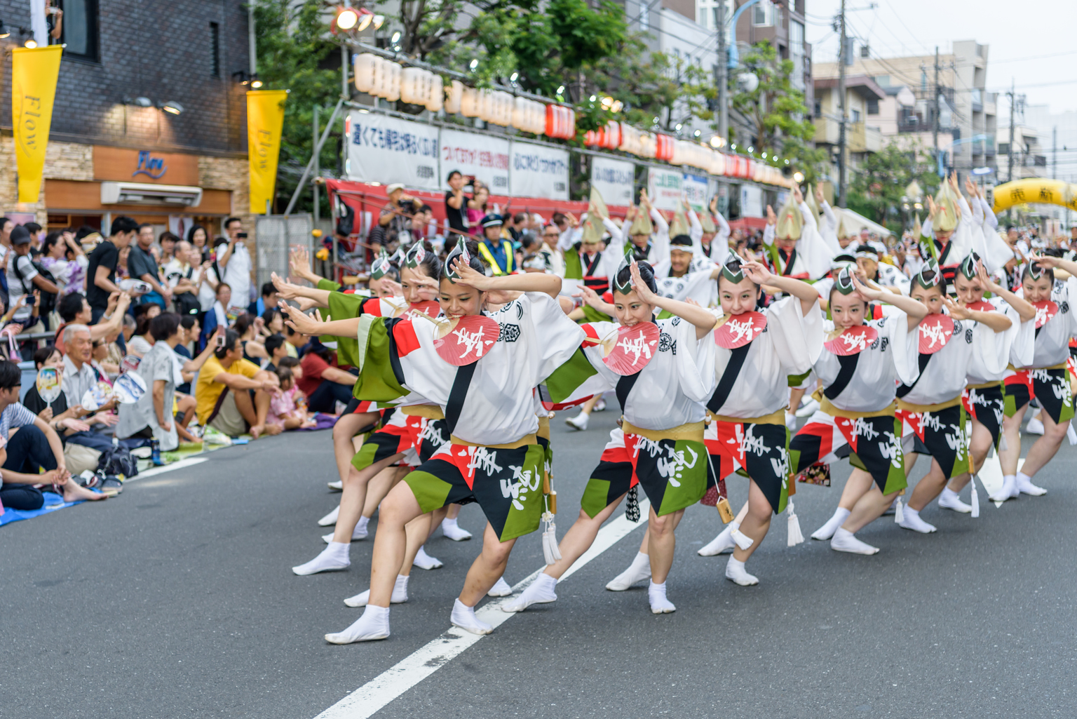 a group of dancers celebrating obon