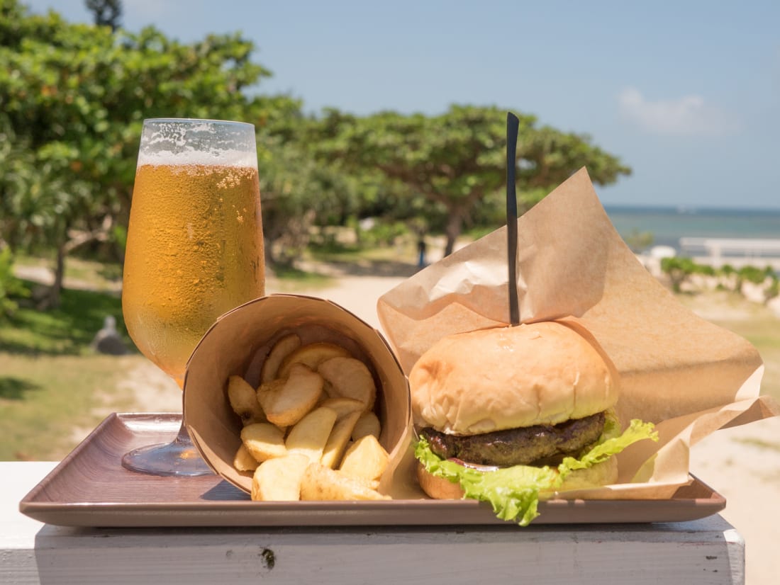 Hamburger BBQ cafe at Fusaki Beach Resort in Okinawa