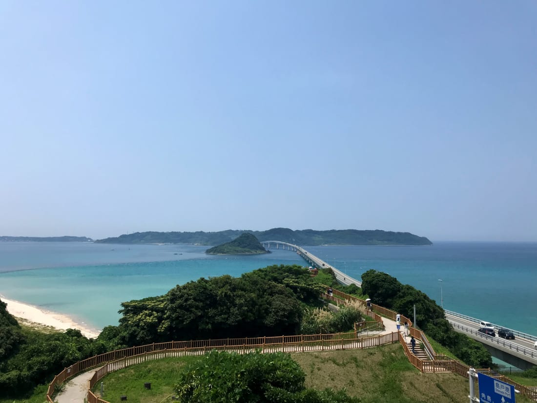 Tsunoshima bridge at Yamaguchi Prefecture in Japan