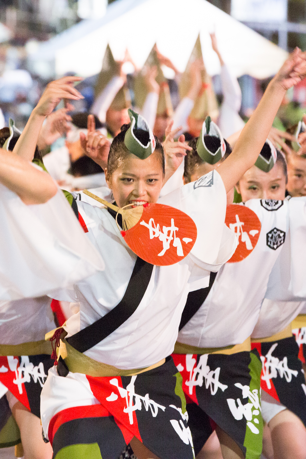 a group of dancers celebrating obon