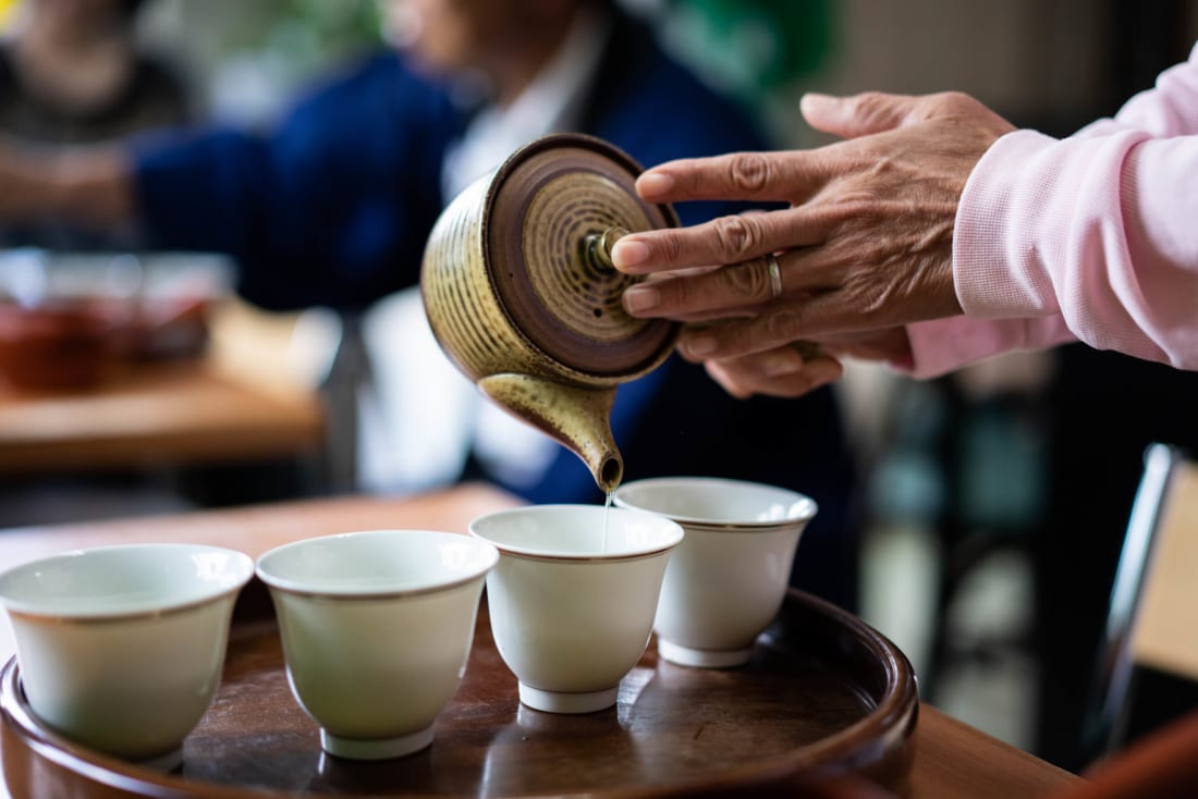 Green tea at Sayama Green Tea School