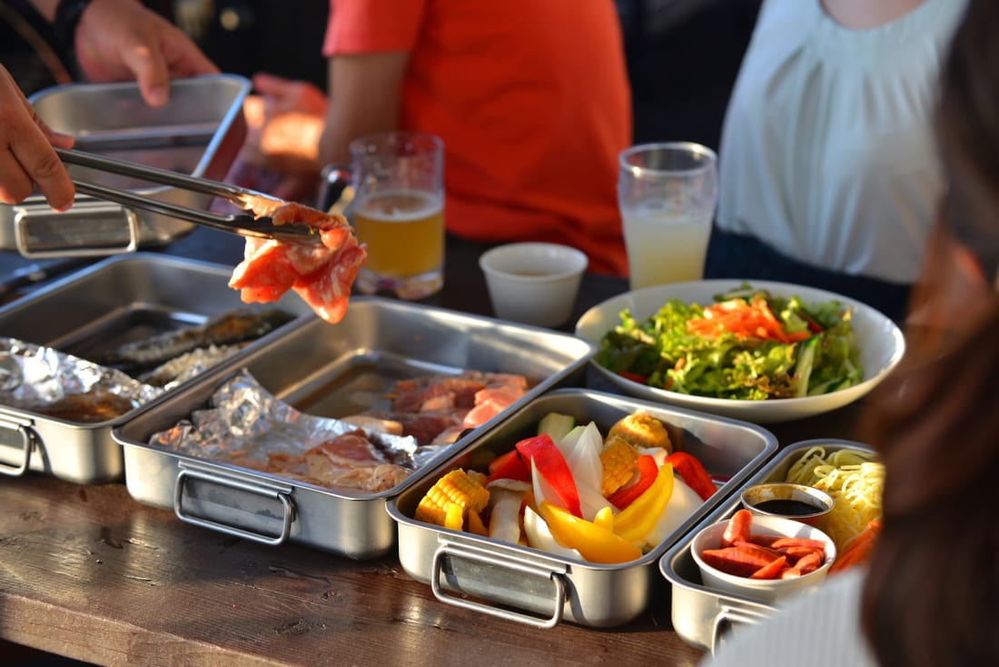 Barbecue at Weber Park in Odaiba