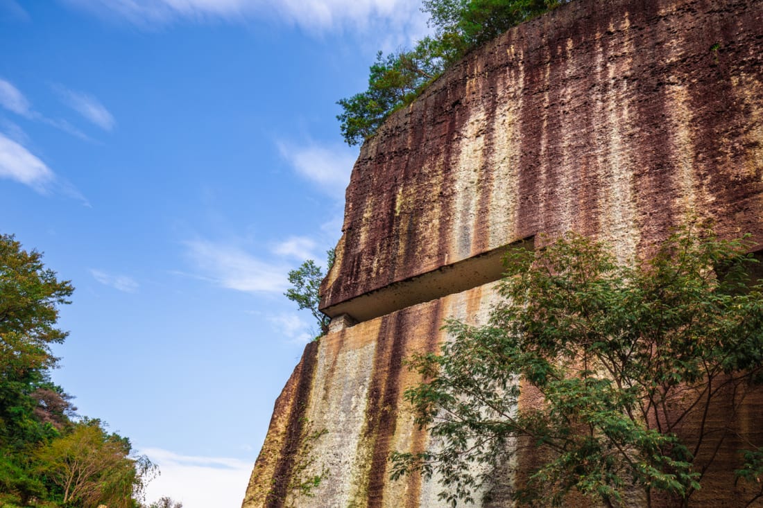 Cliff face in Utsunomiya