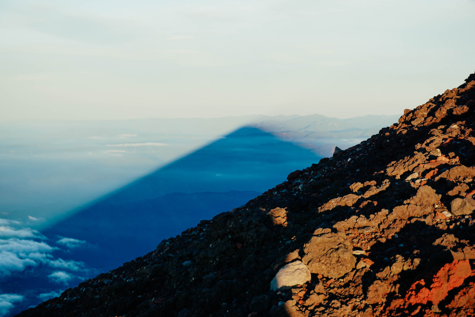 climbing Mt. Fuji